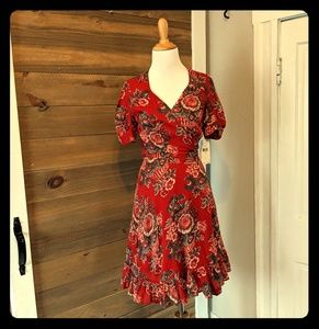 Retro-styled wrap dress